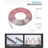imageArt3d 76M Peel and Stick Trim for Backsplash Tile Edge SelfAdhesive Liner for Corner Decor in WhiteStainless Steel