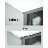 imageArt3d 76M Peel and Stick Trim for Backsplash Tile Edge SelfAdhesive Liner for Corner Decor in WhiteStainless Steel