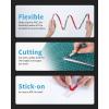 imageArt3d 76M Peel and Stick Trim for Backsplash Tile Edge SelfAdhesive Liner for Corner Decor in WhiteStainless Steel