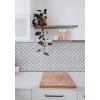 imageArt3d 76M Peel and Stick Trim for Backsplash Tile Edge SelfAdhesive Liner for Corner Decor in WhiteStainless Steel