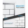 imageArt3d 76M Peel and Stick Trim for Backsplash Tile Edge SelfAdhesive Liner for Corner Decor in WhiteStainless Steel