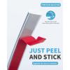 imageArt3d 76M Peel and Stick Trim for Backsplash Tile Edge SelfAdhesive Liner for Corner Decor in WhiteStainless Steel