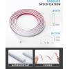 imageArt3d 76M Peel and Stick Trim for Backsplash Tile Edge SelfAdhesive Liner for Corner Decor in WhiteWhite