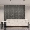imageArt3d 8Pack 96 x 6in WPC Acoustic Slat Wall Panel for Modern Interior Decor TV Background Living Room Grey OakGranite