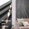 imageArt3d 8Pack 96 x 6in WPC Acoustic Slat Wall Panel for Modern Interior Decor TV Background Living Room Grey OakGranite