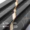 imageArt3d 8Pack 96 x 6in WPC Acoustic Slat Wall Panel for Modern Interior Decor TV Background Living Room Grey OakGranite