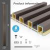 imageArt3d 8Pack 96 x 6in WPC Acoustic Slat Wall Panel for Modern Interior Decor TV Background Living Room Grey OakGrey Oak