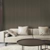 imageArt3d 8Pack 96 x 6in WPC Acoustic Slat Wall Panel for Modern Interior Decor TV Background Living Room Grey OakGrey Oak