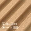 imageArt3d 8Pack 96 x 6in WPC Acoustic Slat Wall Panel for Modern Interior Decor TV Background Living Room Grey OakOak