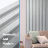 imageArt3d 8Pack 96 x 6in WPC Acoustic Slat Wall Panel for Modern Interior Decor TV Background Living Room Grey OakSlate