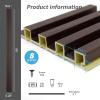 imageArt3d 8Pack 96 x 6in WPC Acoustic Slat Wall Panel for Modern Interior Decor TV Background Living Room Grey OakWalnut