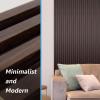 imageArt3d 8Pack 96 x 6in WPC Acoustic Slat Wall Panel for Modern Interior Decor TV Background Living Room Grey OakWalnut