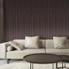 imageArt3d 8Pack 96 x 6in WPC Acoustic Slat Wall Panel for Modern Interior Decor TV Background Living Room Grey OakWalnut