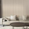imageArt3d 8Pack 96 x 6in WPC Acoustic Slat Wall Panel for Modern Interior Decor TV Background Living Room Grey OakWhite Ash
