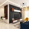 imageArt3d 8Pack 96 x 6in WPC Acoustic Slat Wall Panel for Modern Interior Decor TV Background Living Room Matte WhiteMatte Black