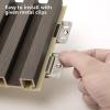imageArt3d 8Pack 96 x 6in WPC Acoustic Slat Wall Panel for Modern Interior Decor TV Background Living Room OakGrey Oak