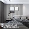 imageArt3d 8Pack 96 x 6in WPC Acoustic Slat Wall Panel for Modern Interior Decor TV Background Living Room OakMatte White