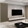 imageArt3d 8Pack WPC Wood Slat Wall Panel for Interior Dcor 3D Wood Fluted Acoustic Wall Paneling for Living Room Bedroom Home ampamp Office Accent Decor  96 x 6 Inch WalnutEbony