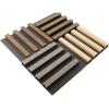 imageArt3d 8Pack WPC Wood Slat Wall Panel for Interior Dcor 3D Wood Fluted Acoustic Wall Paneling for Living Room Bedroom Home ampamp Office Accent Decor  96 x 6 Inch WalnutSample