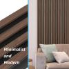imageArt3d 8Pack WPC Wood Slat Wall Panel for Interior Dcor 3D Wood Fluted Acoustic Wall Paneling for Living Room Bedroom Home ampamp Office Accent Decor  96 x 6 Inch WalnutWalnut