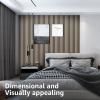 imageArt3d 8Pack WPC Wood Slat Wall Panel for Interior Dcor 3D Wood Fluted Acoustic Wall Paneling for Living Room Bedroom Home ampamp Office Accent Decor  96 x 6 Inch WalnutOak
