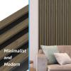 imageArt3d 8Pack WPC Wood Slat Wall Panel for Interior Dcor 3D Wood Fluted Acoustic Wall Paneling for Living Room Bedroom Home ampamp Office Accent Decor  96 x 6 Inch WalnutEbony