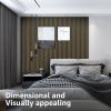 imageArt3d 8Pack WPC Wood Slat Wall Panel for Interior Dcor 3D Wood Fluted Acoustic Wall Paneling for Living Room Bedroom Home ampamp Office Accent Decor  96 x 6 Inch WalnutEbony