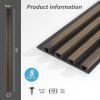 imageArt3d 8Pack WPC Wood Slat Wall Panel for Interior Dcor 3D Wood Fluted Acoustic Wall Paneling for Living Room Bedroom Home ampamp Office Accent Decor  96 x 6 Inch WalnutEbony
