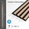 imageArt3d 8Pack WPC Wood Slat Wall Panel for Interior Dcor 3D Wood Fluted Acoustic Wall Paneling for Living Room Bedroom Home ampamp Office Accent Decor  96 x 6 Inch WalnutOak