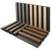 imageArt3d 8Pack WPC Wood Slat Wall Panel for Interior Dcor 3D Wood Fluted Acoustic Wall Paneling for Living Room Bedroom Home ampamp Office Accent Decor  96 x 6 Inch WalnutSample