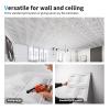 imageArt3d Drop Ceiling Tiles 24x24 12 Sheets PVC Decorative Glue up Ceilng Panels 2x2 WhiteMatt White