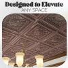 imageArt3d Drop Ceiling Tiles 24x24 Inch 12Pack 48 Sqft  Glue Up PVC Ceiling Tiles 2x2 Ft Decorative Ceiling Panels for Kitchen Living Room Office and Home WhiteCopper