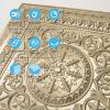 imageArt3d Drop Ceiling Tiles Glue up Ceiling Tiles 2x2 Plastic Sheet in Antique Gold 12Pack 48 SqftAntique Gold