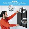 imageArt3d Peel and Stick Headboard for King Full and Queen in Velvet Smoky Gray Pack of 12 Panels Sized 984quot x 2362quot Soundproof Wall Panels 3D Upholstered Wall PanelBlack