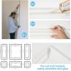 imageArt3d Premade Bilinear Frame Accent Molding Set PreCut Decorative Wainscoting Panel for Home Dcor ReadytoAssemble GlueOn Wall Trim for Living Room Bedroom Corridor 3 Whole Bilinear FrameWhite  Style 1