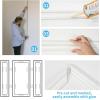 imageArt3d Premade Bilinear Frame Accent Molding Set PreCut Decorative Wainscoting Panel for Home Dcor ReadytoAssemble GlueOn Wall Trim for Living Room Bedroom Corridor 3 Whole Bilinear FrameWhite  Style 2