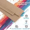 imageArt3d Premade Board and Batten Paintable Wainscoting Kit MDF Accent Wall Panel for Kitchen Bedroom Living Room Home Decor Covers 189 x 54 in Molding Trim Slat with Edge StripLog Color