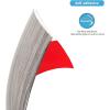 imageArt3d Self Adhesive Vinyl Floor Transition Strip Laminate Floor Strip Floor Flat Divider Strip for Joining Floor Gaps Carpet Threshold Transition Floor Tiles 10 FT 157in WhiteWashedGray