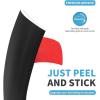 imageArt3d Self Adhesive Vinyl Floor Transition Strip Laminate Floor Strip Floor Flat Divider Strip for Joining Floor Gaps Carpet Threshold Transition Floor Tiles 10 FT 157in WhiteWashedBlack