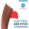 imageArt3d Self Adhesive Vinyl Floor Transition Strip Laminate Floor Strip Floor Flat Divider Strip for Joining Floor Gaps Carpet Threshold Transition Floor Tiles 10 FT 157in WhiteWashedCherry