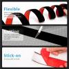 imageArt3d Self Adhesive Vinyl Floor Transition Strip Laminate Floor Strip Floor Flat Divider Strip for Joining Floor Gaps Carpet Threshold Transition Floor Tiles 10 FT 157in WhiteWashedBlack