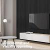 imageArt3d Slat Wall Panels WPC Soundproof 3D Wall Paneling for Interior Wall Decor TV Background 8Pack 96 x 6 in Gray OakBlack
