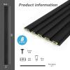 imageArt3d Slat Wall Panels WPC Soundproof 3D Wall Paneling for Interior Wall Decor TV Background 8Pack 96 x 6 in Gray OakBlack