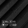 imageArt3d Slat Wall Panels WPC Soundproof 3D Wall Paneling for Interior Wall Decor TV Background 8Pack 96 x 6 in Gray OakBlack