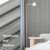 imageArt3d Slat Wall Panels WPC Soundproof 3D Wall Paneling for Interior Wall Decor TV Background 8Pack 96 x 6 in Gray OakGray Oak