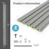 imageArt3d Slat Wall Panels WPC Soundproof 3D Wall Paneling for Interior Wall Decor TV Background 8Pack 96 x 6 in Gray OakGray Oak