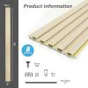 imageArt3d Slat Wall Panels WPC Soundproof 3D Wall Paneling for Interior Wall Decor TV Background 8Pack 96 x 6 in Gray OakOak