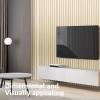 imageArt3d Slat Wall Panels WPC Soundproof 3D Wall Paneling for Interior Wall Decor TV Background 8Pack 96 x 6 in Gray OakOak