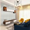 imageArt3d Slat Wall Panels WPC Soundproof 3D Wall Paneling for Interior Wall Decor TV Background 8Pack 96 x 6 in Gray OakOffWhite