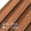 imageArt3d Slat Wall Panels WPC Soundproof 3D Wall Paneling for Interior Wall Decor TV Background 8Pack 96 x 6 in Gray OakTeak